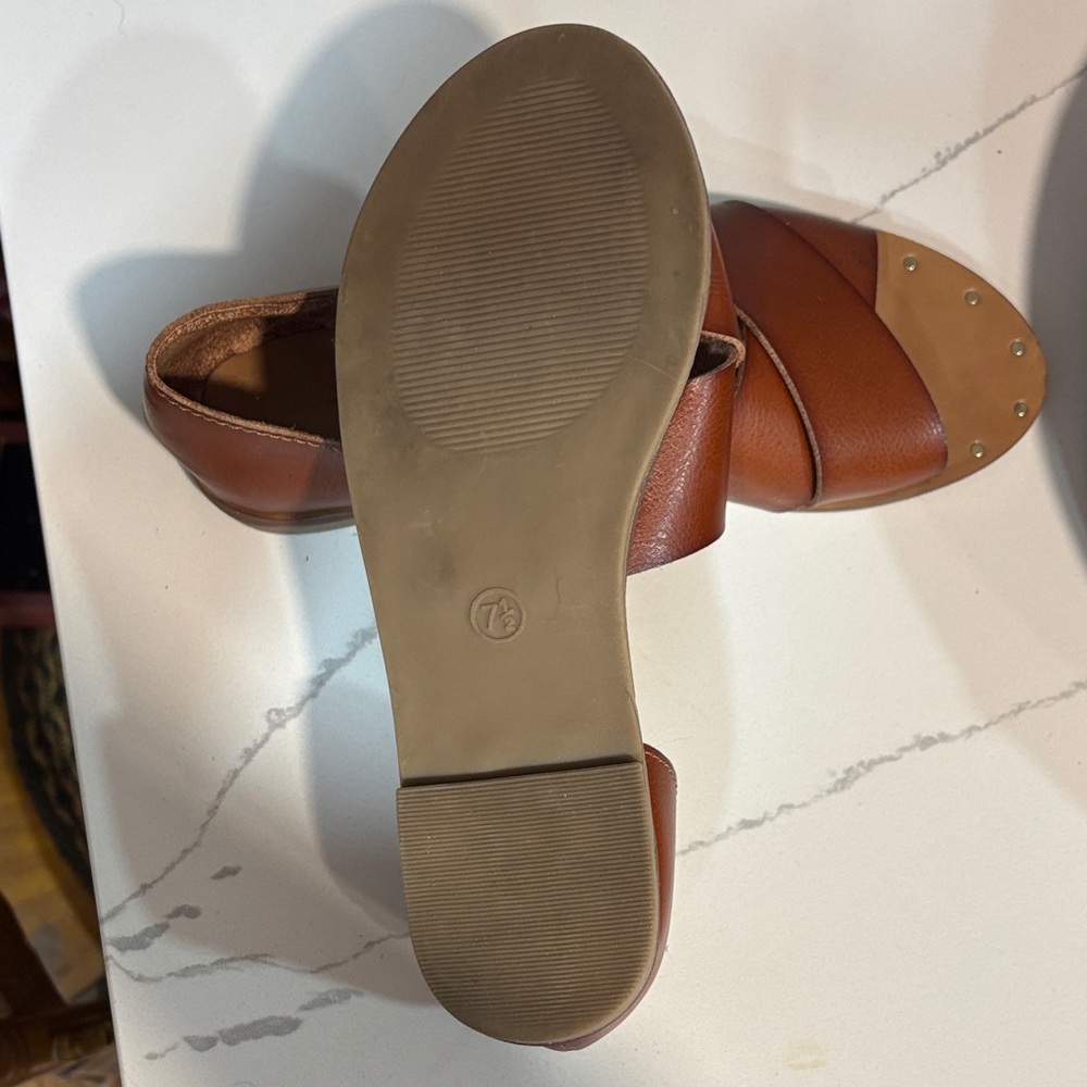 Cynthia Rowley Tan Leather Sandals - Picture 3 of 4